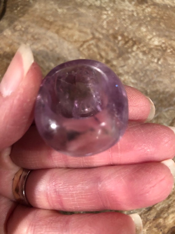 Unique Rare BOLD Statement solid carved from Amet… - image 6