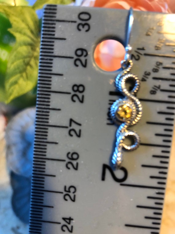 Solid Sterling Silver Snake 1 3/4” drop earrings … - image 5