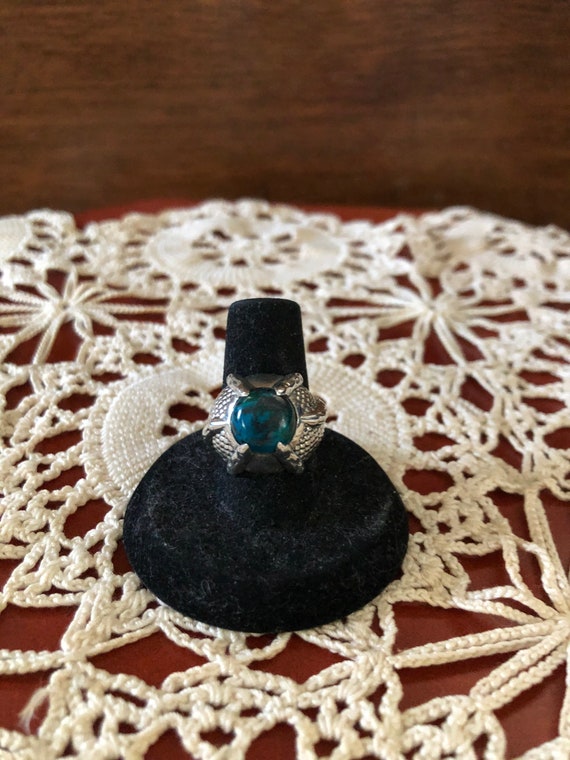 Statement Claw Ring solid Sterling Silver set wit… - image 1