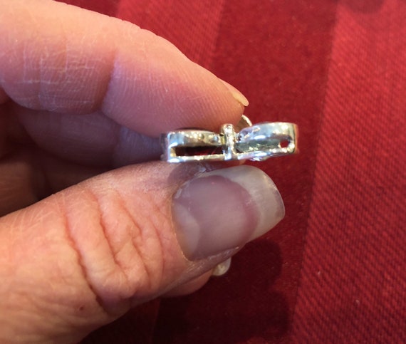 Solid 925 sterling silver 1” multi-stone gemstone… - image 5