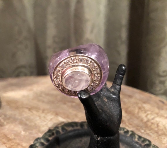 Unique Rare BOLD Statement solid carved from Amet… - image 1