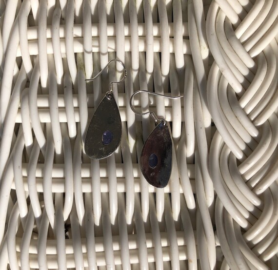 Tanzanite Oval Cabochon solid Sterling Silver pie… - image 6