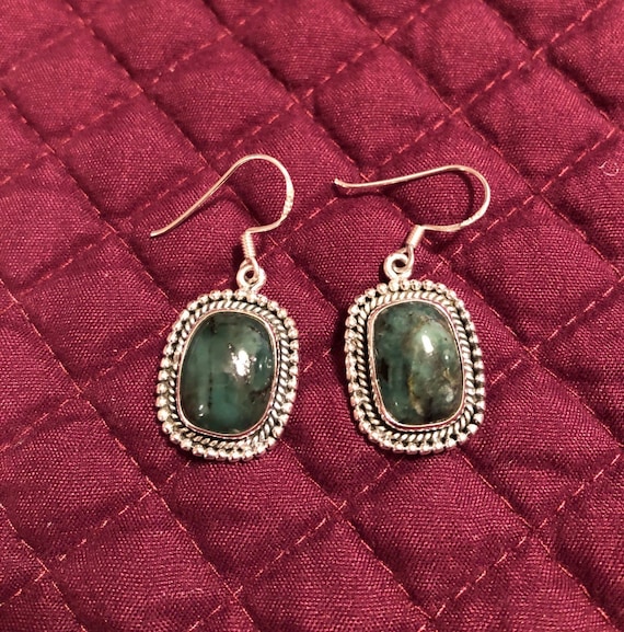 Genuine Emerald set in 925 solid Sterling Silver … - image 1