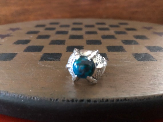 Statement Claw Ring solid Sterling Silver set wit… - image 5