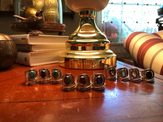 Solid Sterling Silver adjustable wrap ring CHOOSE… - image 10