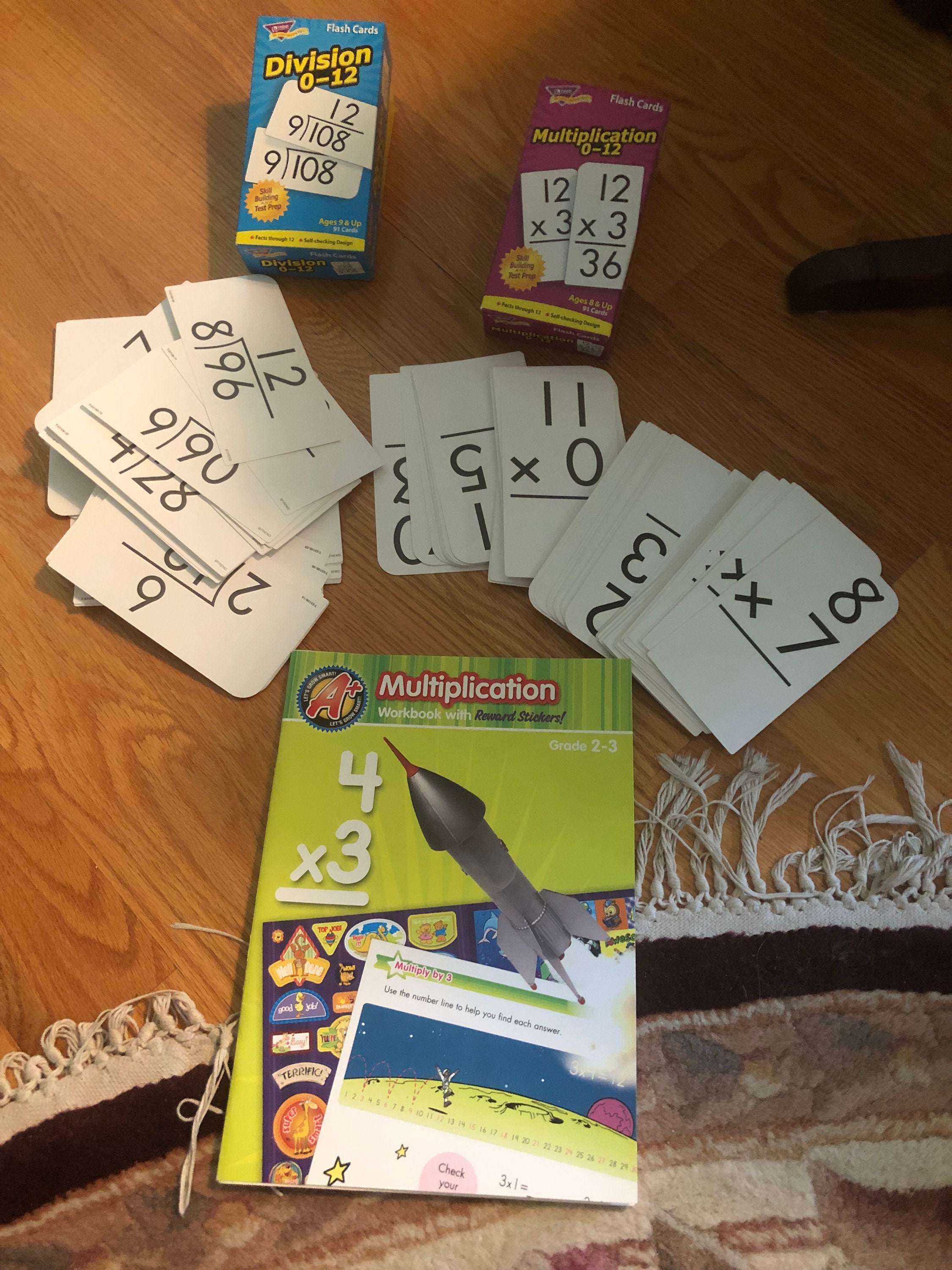 Multiplication and Division Flash cards 5 3/4 x 3 BONUS Etsy