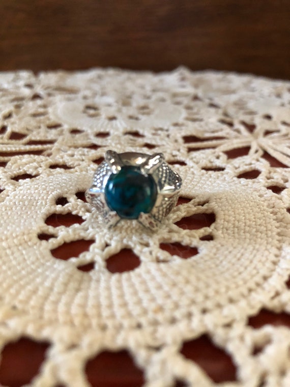 Statement Claw Ring solid Sterling Silver set wit… - image 4