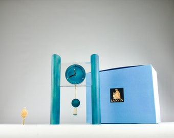 Hilton McConnico and Hour Lavigne for Lanvin | Mantel Clock | Memphis Mid-Century Design Decor | Collector Clock