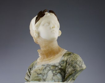 Prof. Giuseppe BESSI, Busto di Donna e Corona, Italia XIX secolo