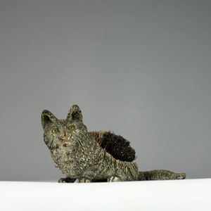 Cat Vienna Bronze | Sculptural Quill Cleaner | Austria 1900s Antique