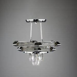 Artisan du Cristal Klein in Baccarat, Chandelier, France Early 2000s, Art Deco Modernist Style