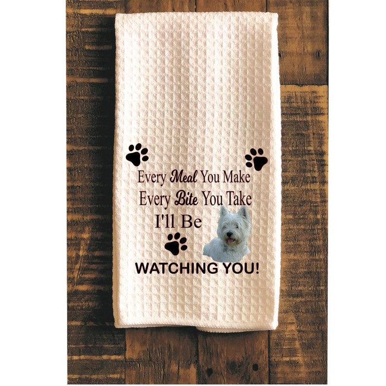 Personalized Dog Kitchen Towel Custom Hand Made Dish Towel Etsy
