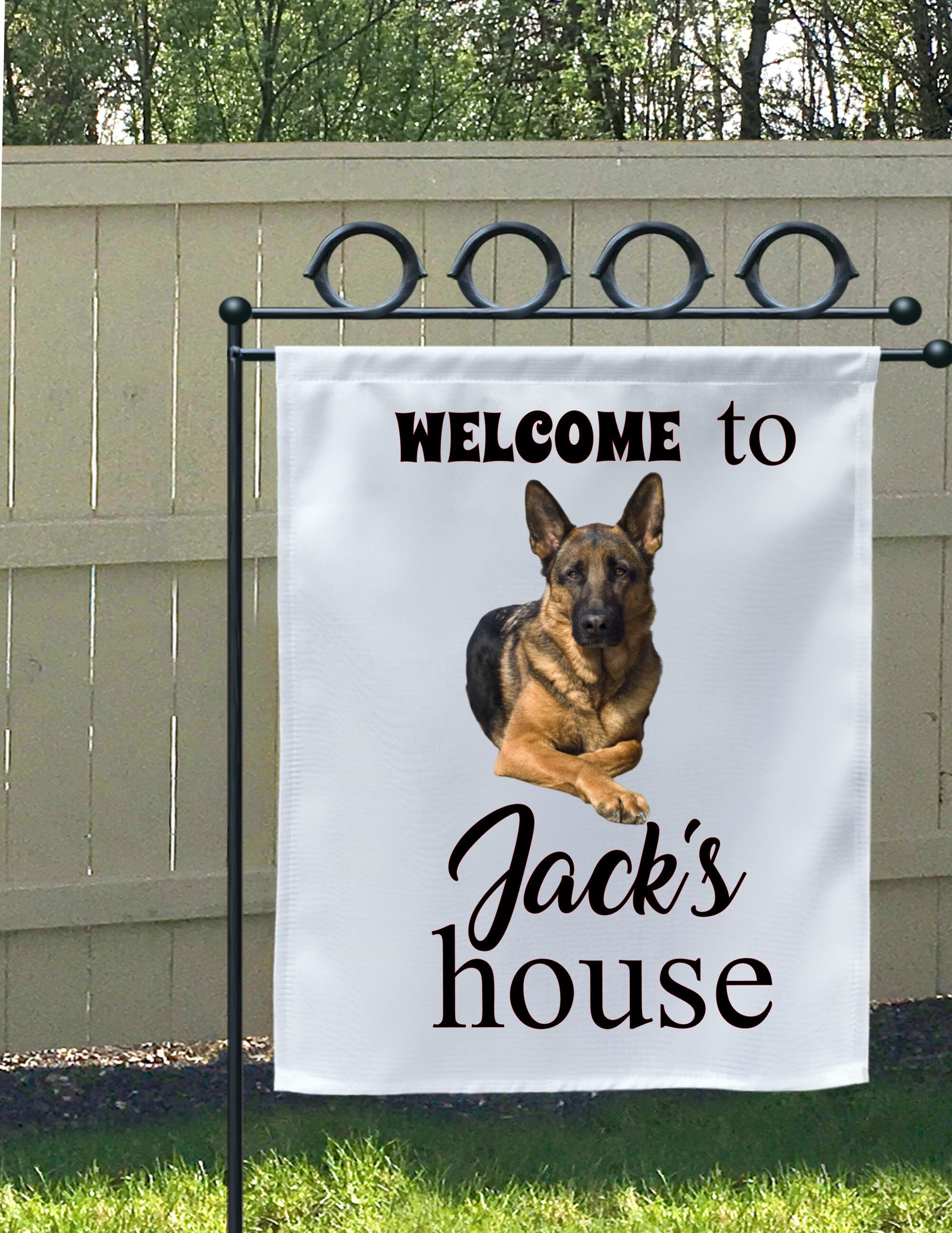 German Shepard Garden Flag Personalized Garden Flag Dog | Etsy