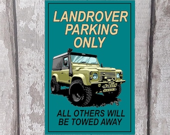 Gifr for LAND ROVER tdi model owner by Custom- Size Large 205 x 270mm DISCOVERY Car Parking Sign All fixing included Made in UK
