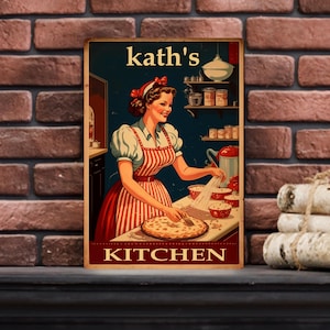 personalised vintage style kitchen sign,vintage kitchen, kitchen plaque, kitchen wall art, home decor, baking, cooking,
