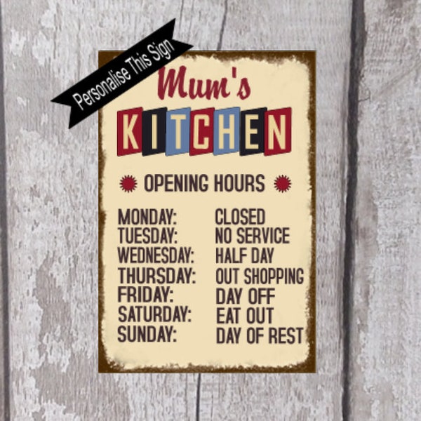 mums kitchen sign,kitchen,kitchen decor,metal sign ,vintage sign