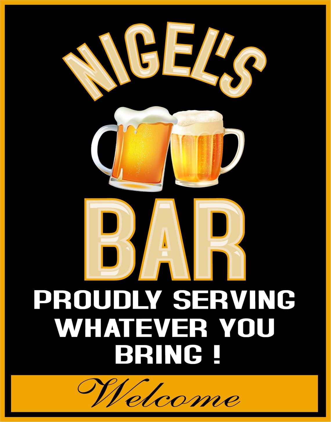 Personalised Home Bar Sign Pub Sign bar Sign metal Sign Etsy UK