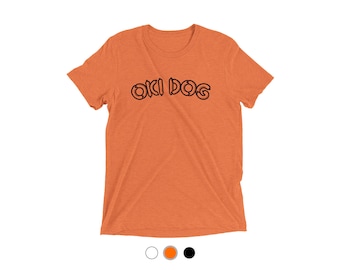 Hot Dog Oki-Dog Logo / Very Soft Unisex Triblend T-shirt