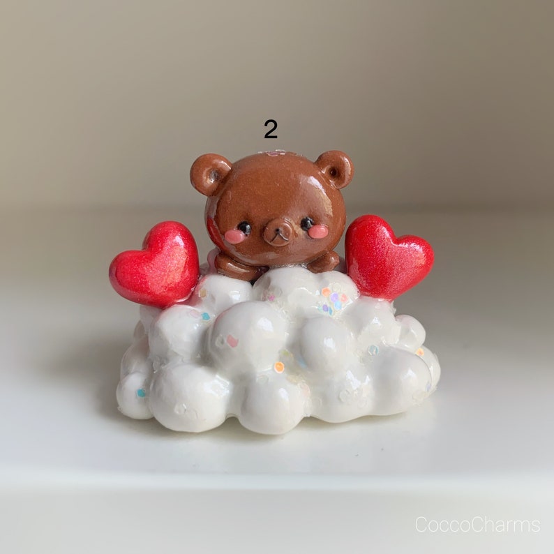 Cloud Figurine with Brown Bear