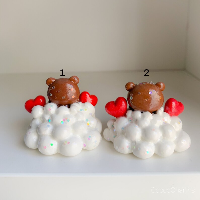Cloud Figurine with Brown Bear