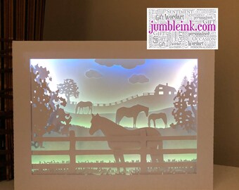 Download Horse Shadow Box Etsy PSD Mockup Templates