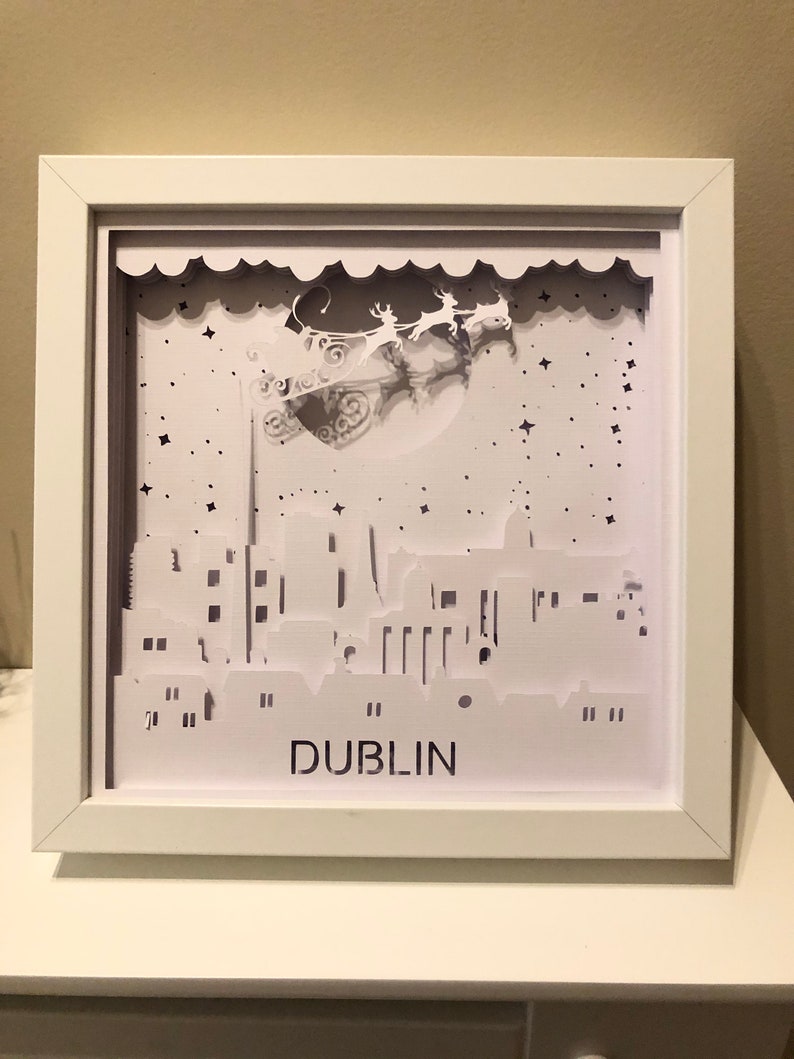 Download Craft Supplies Tools Paper 3d Paper Cut Template Light Box Svg Digital Download Files Santa Over Dublin