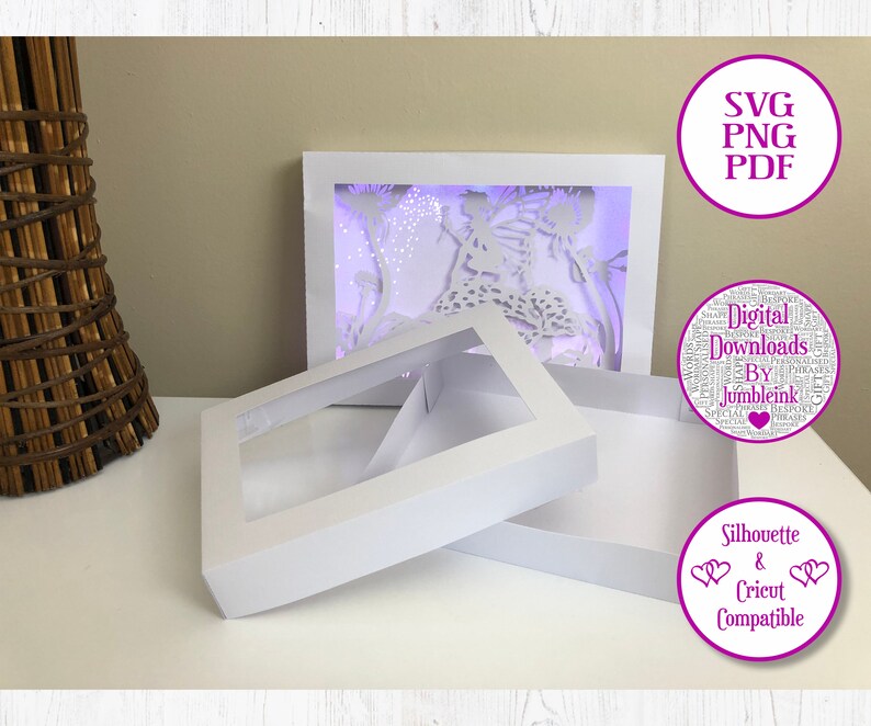 Download Rectangle Scalable Card Shadow Box SVG Frame Template 3D Paper | Etsy