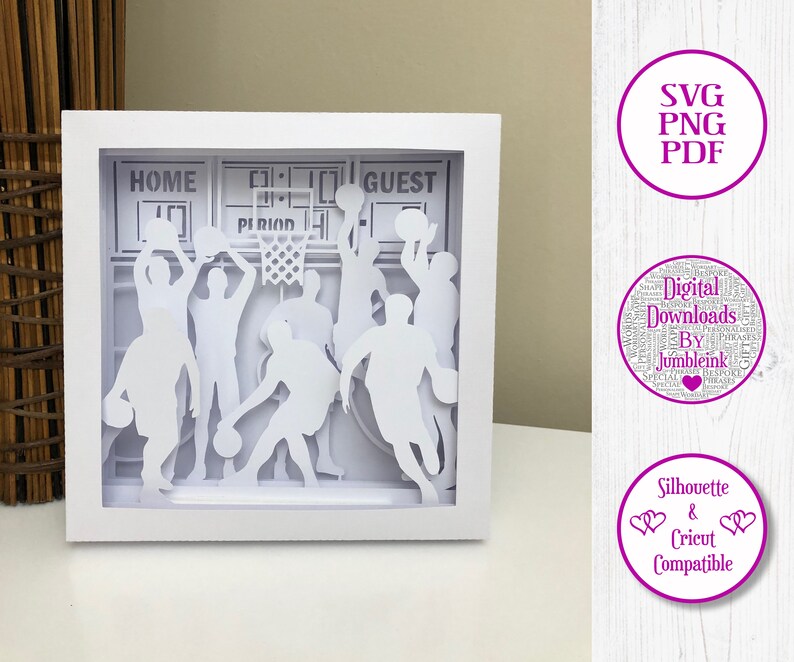 Download Basketball 3D Paper Cut Template Light Box SVG Digital | Etsy