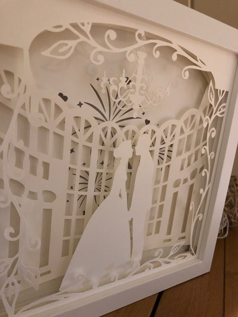 Download Paper 3d Paper Cut Template Light Box Svg Digital Download Files Wedding Couple Craft Supplies Tools
