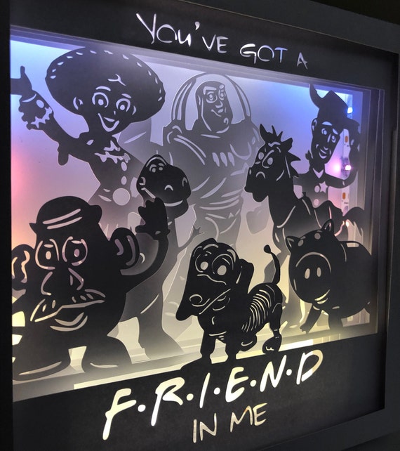 Download J417 Friends Toy Story 3 Paper Cut Light Box Shadow Box Svg Etsy