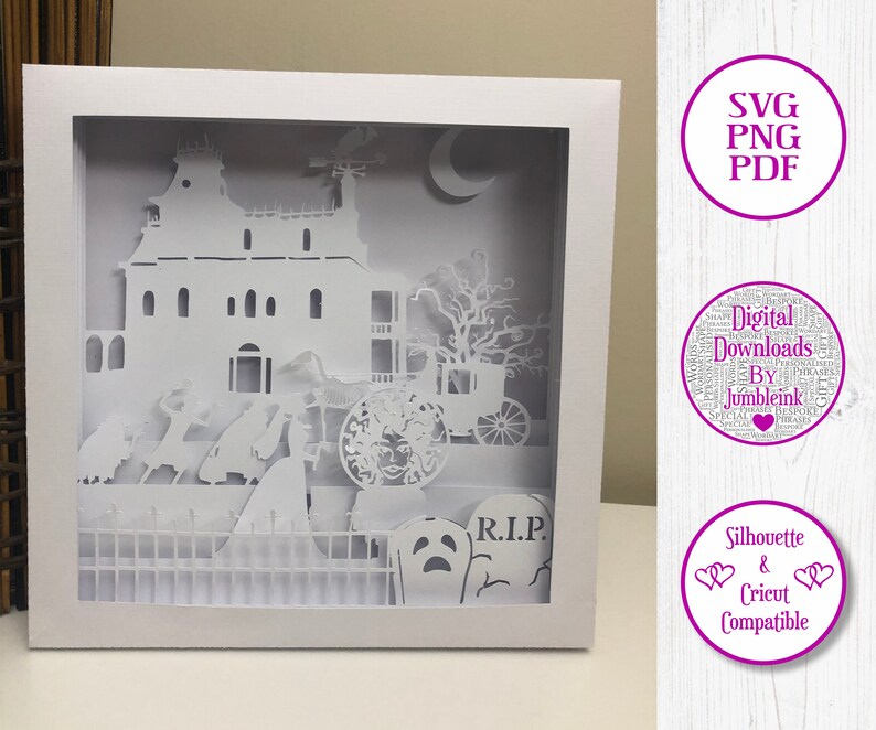 Download Shadow Box Svg Halloween Paper Cut Light Box Template Silhouette Shadow Box Papercut Lightbox Svg File Diy Cricut Haunted Mansion Craft Supplies Tools Visual Arts Delage Com Br