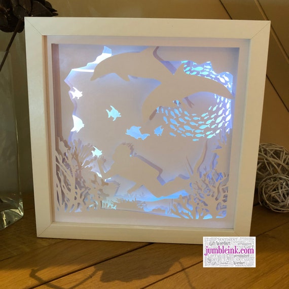 Download J400 Under The Sea Seascape Paper Cut Light Box Shadow Box Etsy