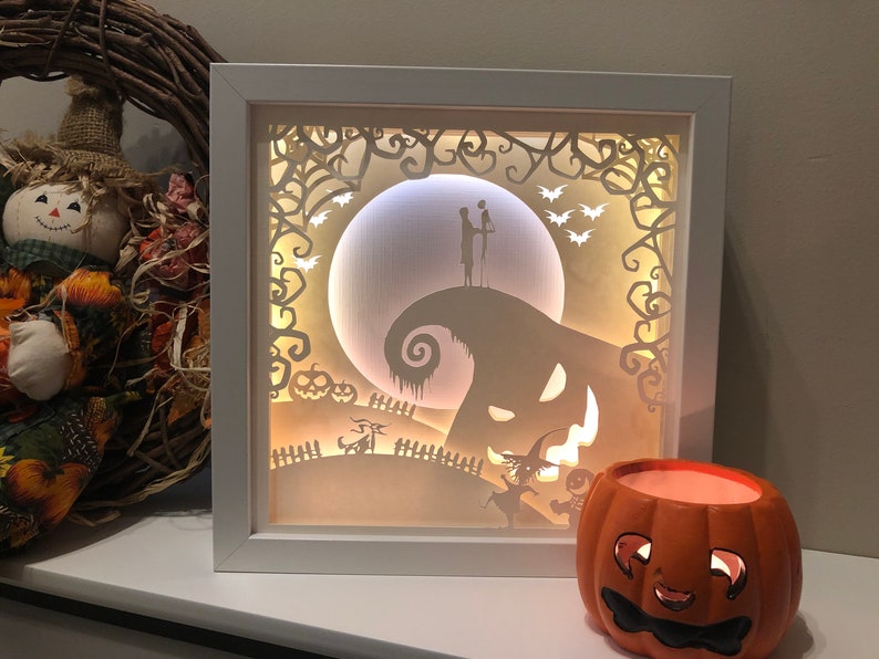 Nightmare Before Christmas Halloween 3D Paper Cut Template | Etsy