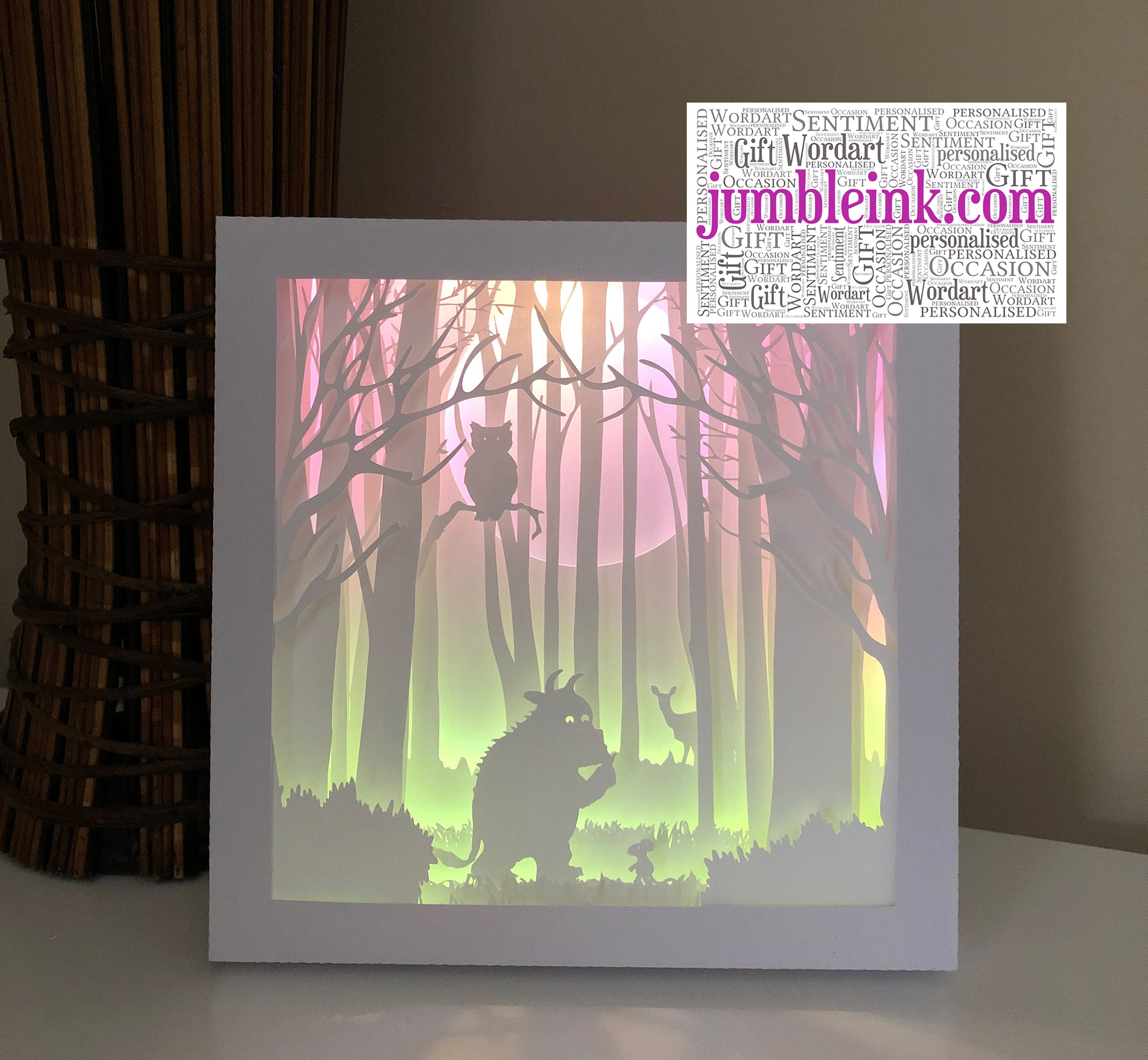 Download J359 Gruffalo Paper Cut Light Box Template Shadow Box Svg Etsy