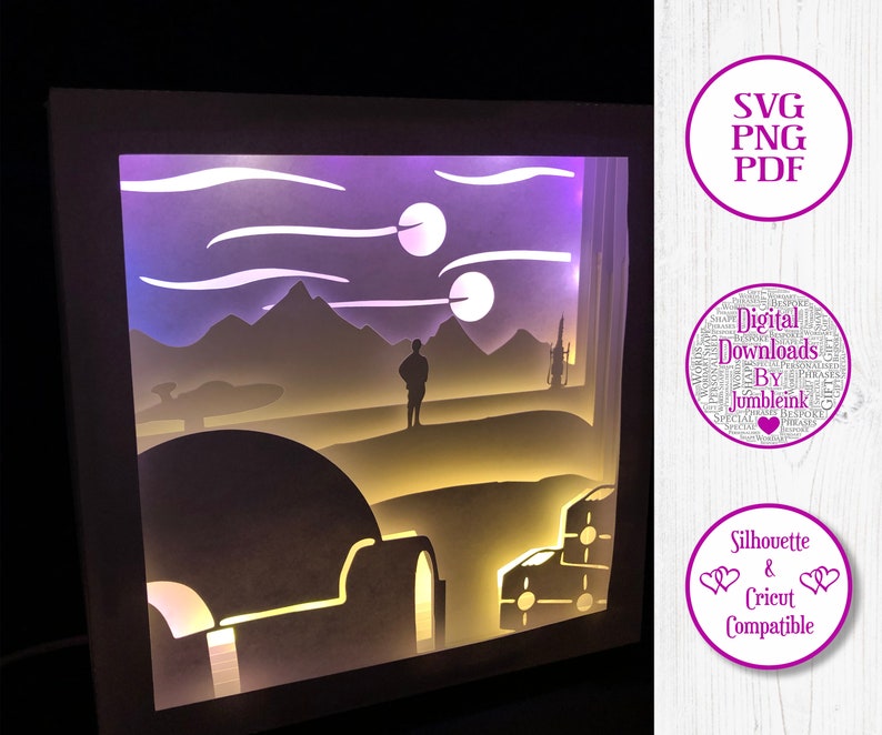 Download Shadow Box SVG Shadow Box Silhouette Star Wars A New Hope Cricut 3D Papercut LightBox SVG File ...