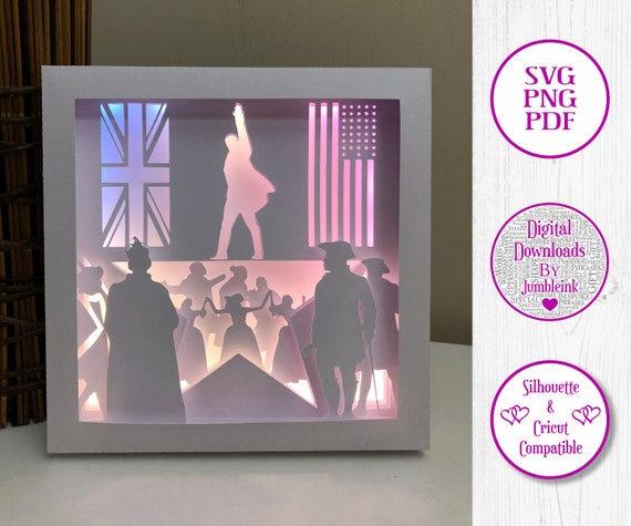 Download Hamilton 3 Paper Cut Light Box Template Shadow Box Svg Etsy