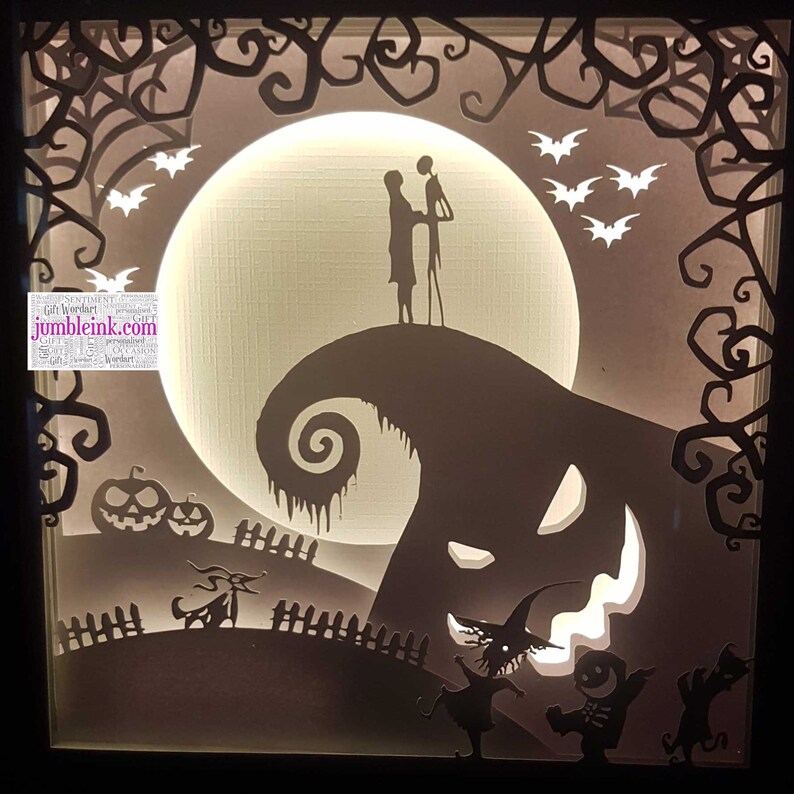 Download 3d Paper Cut Template Light Box Svg Digital Download Files Nightmare Before Christmas Halloween Visual Arts Calligraphy Kientructhanhdat Com