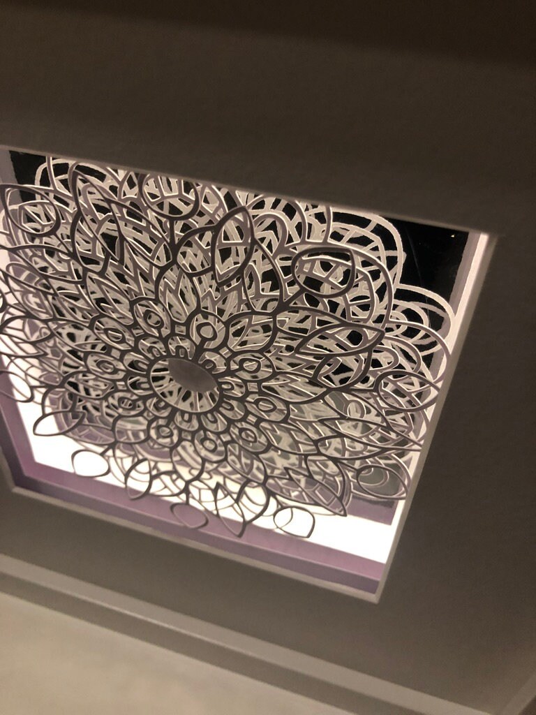 Download J377 Mandala 3 Paper Cut Light Box Template Shadow Box Svg Etsy