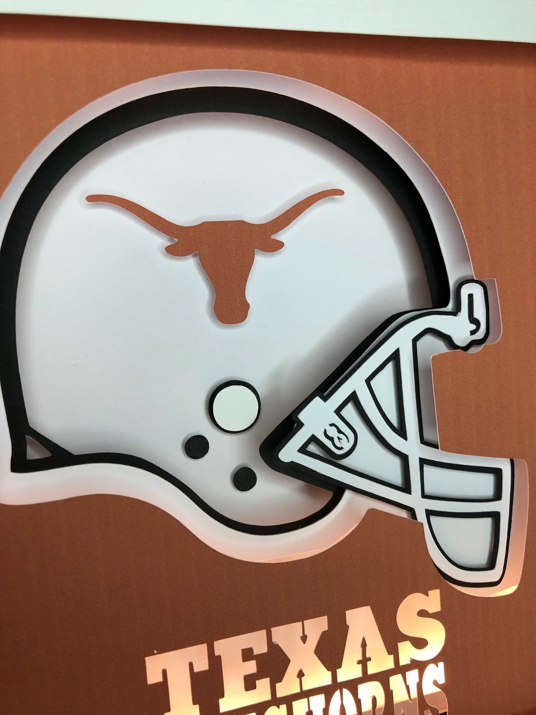 Texas Helmet Shadow Box SVG Layered Card Stock Shadow Box Etsy
