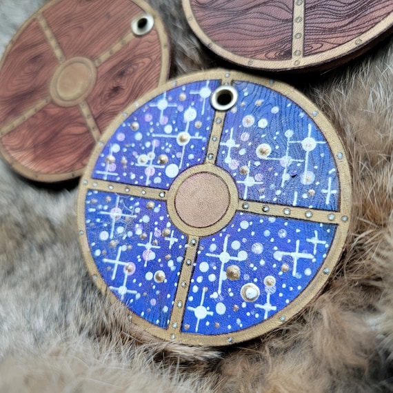 Starry Sky Round Shield Pendant
