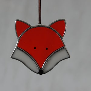 Handcrafted Stained Glass Fox Head Hanger/Suncatcher Gift/Home Decoration Ornament