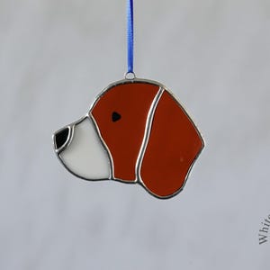 Stained Glass Beagle/Puppy/Dog Head Hanger/Suncatcher Gift Home Decoration Ornament