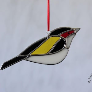 Stained Glass Suncatcher/Window Hanger Goldfinch British Birds Ornament Gift/Home Decoration
