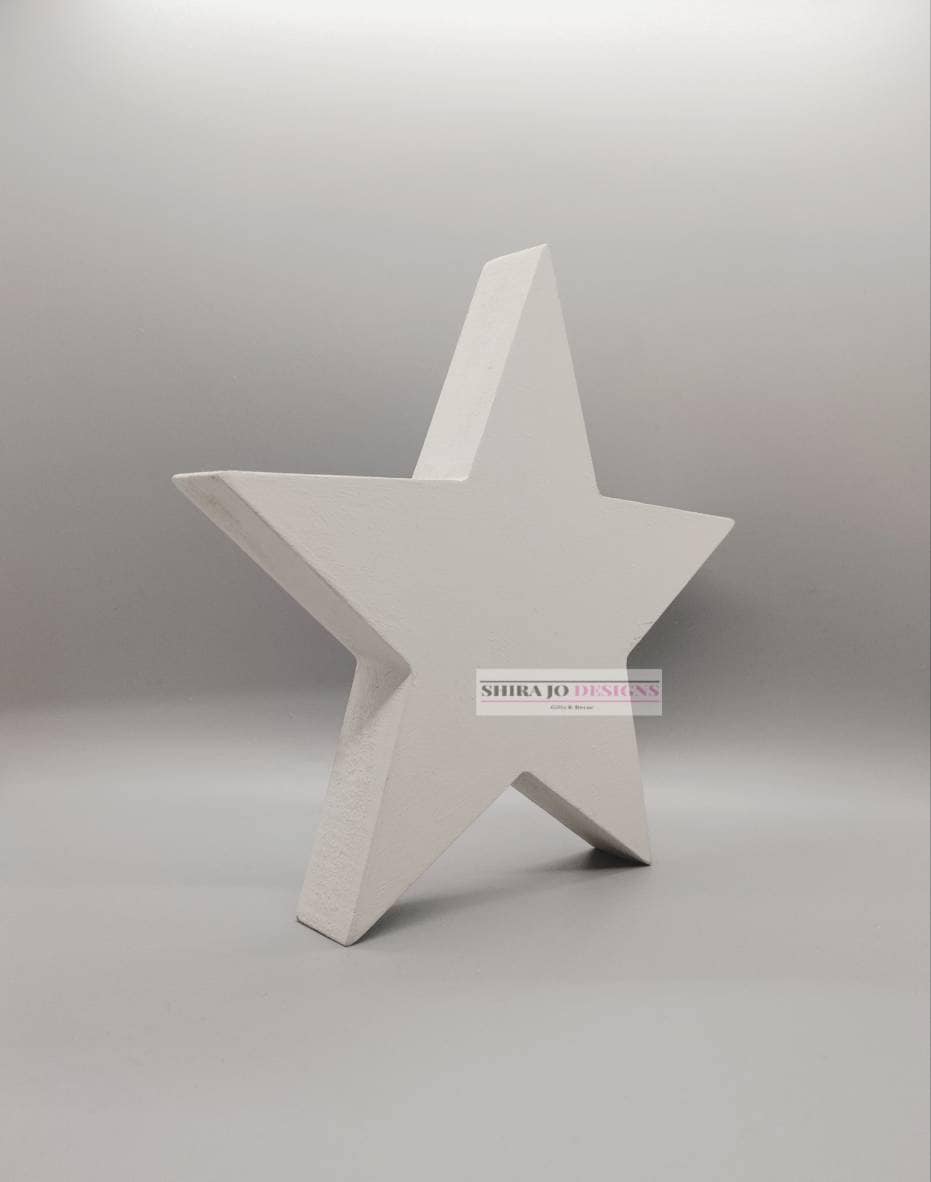 Freestanding Wooden Star Mantle Decor Shelf Ornament Room Etsy