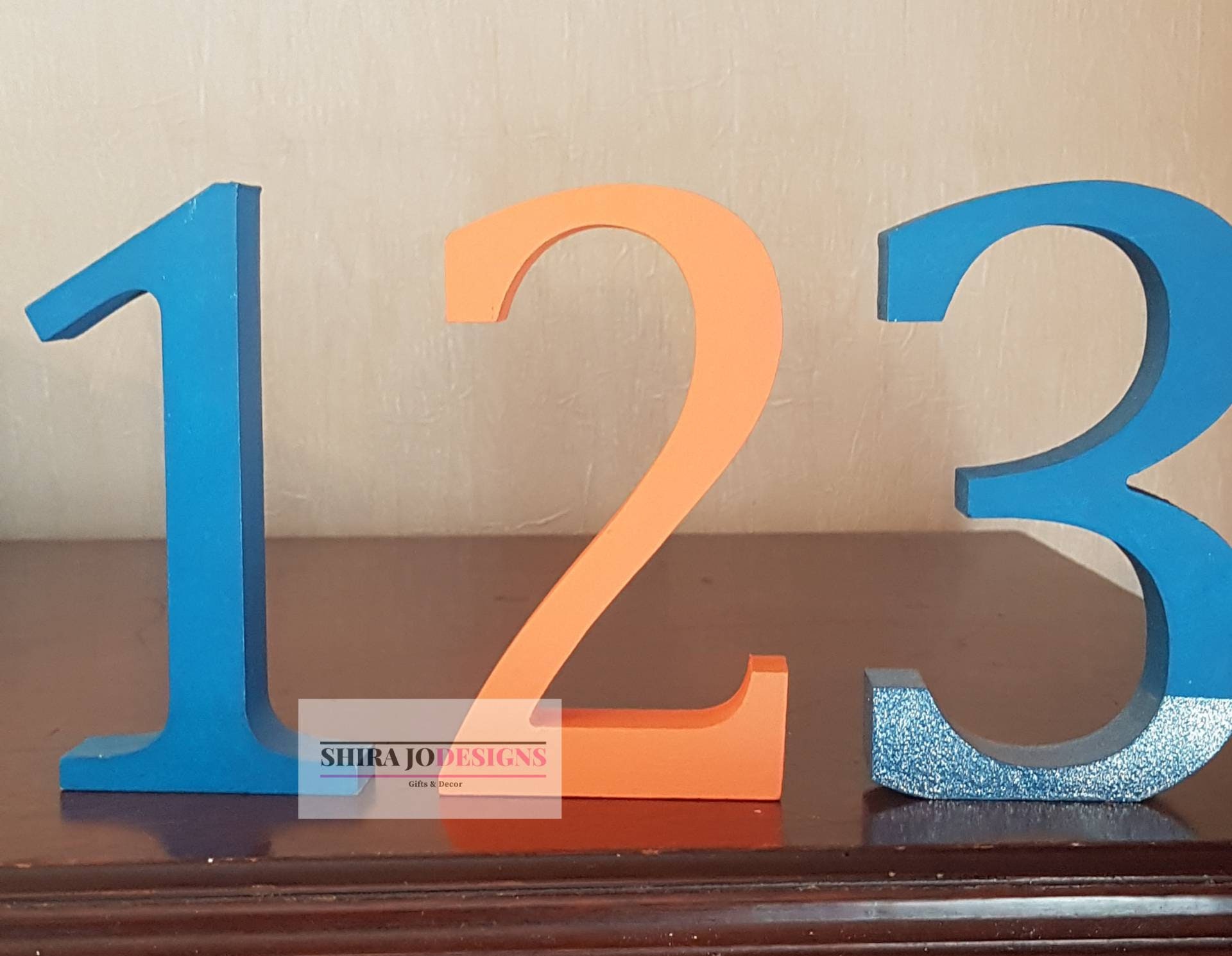 Freestanding Wooden Numbers Standing Numbers 3 Numbers Etsy UK