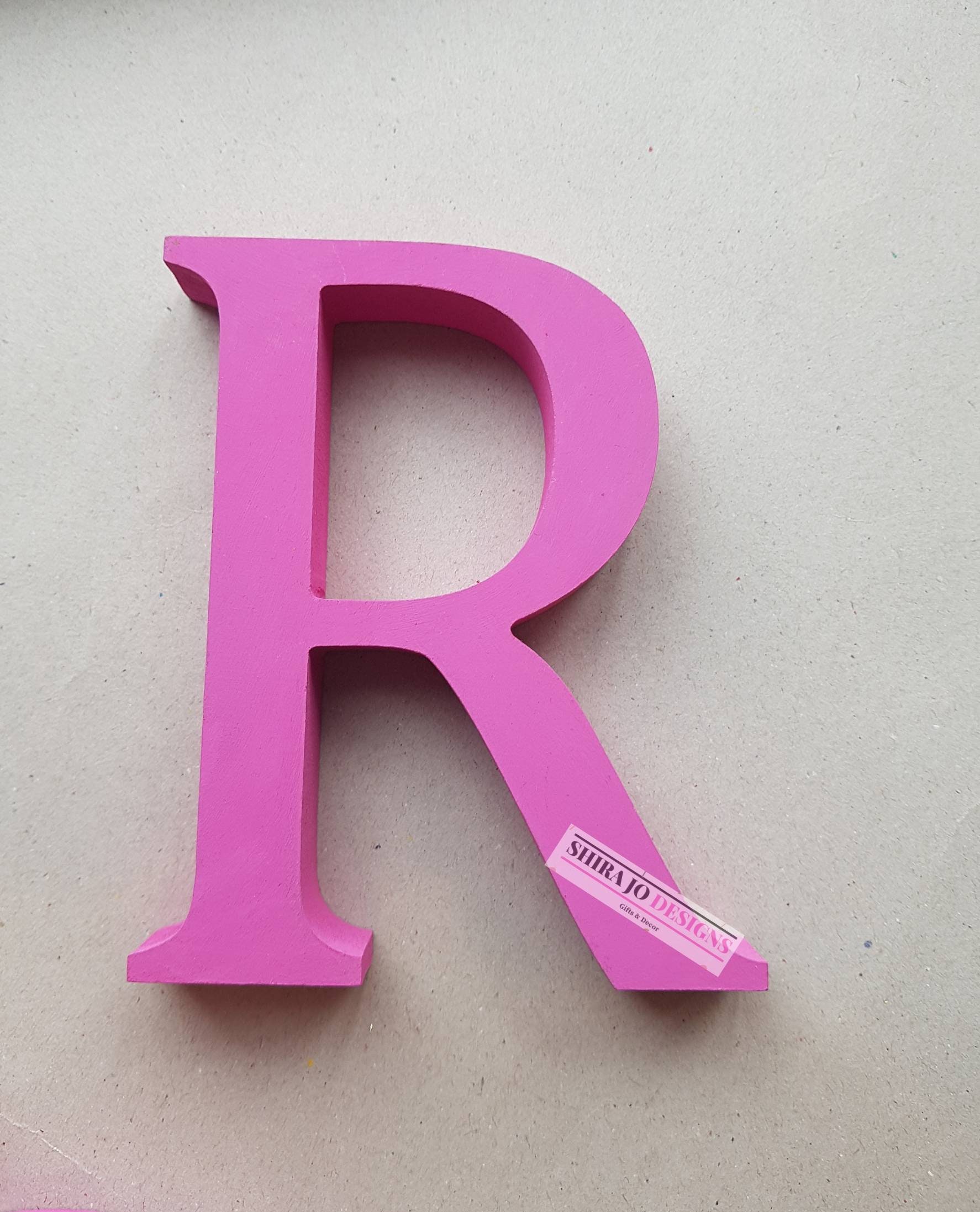 Pink Wooden Letter Freestanding Table Decor for Party Etsy
