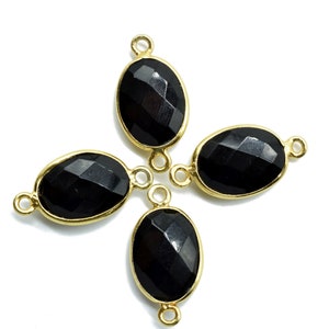 Black Onyx 10x14mm oval shape double loop connectors,Checker Board cut Black Onyx Pendant,Black Onyx charms,Black Onyx Briolettes,Black Onyx