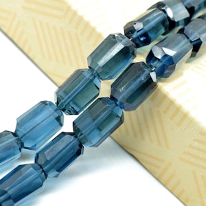 London Blue Topaz Facettierte Nugget-Form-Perlen, Topas-Nugget-Perlen, ausgefallene Nugget-Perlen, Topas-Briolettes, facettierte Stufe, Nugget-Perlen, AAA-Perlen