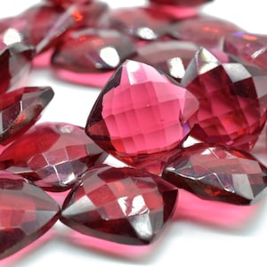Pink Tourmaline Faceted Cushion Briolettes,Pink Tourmaline Square briolettes,Tourmaline Drill briolettes,Pink Tourmaline 14mm briolettes,