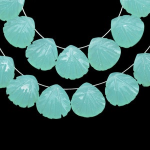 Aqua Chalcedony 12mm Carved Heart Shape Briolette,Carved Gemstone Beads,Aqua Chalcedony Carved Faceted Beads,Wholesale Price Beads,Carved